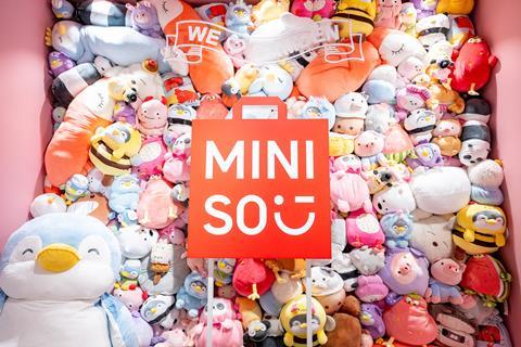 Plush toys on display at Popular on Miniso Camden store in London